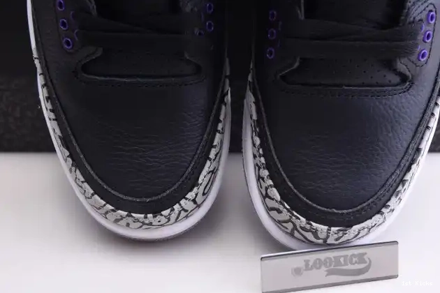 1st Kicks Court 3 Black Jordan Air Purple Retro CT8532-050 0520